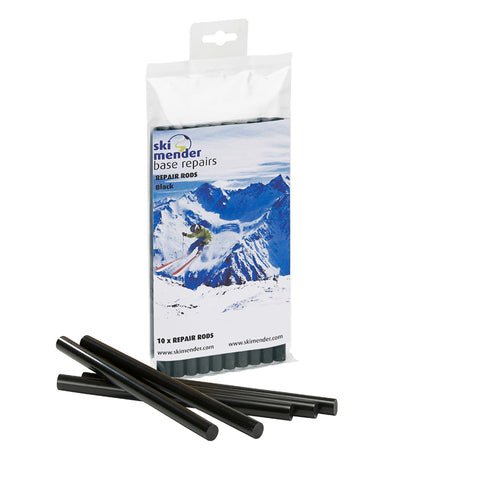 Black Ski & Snowboard Base Repair Rods, Pack Of 10
